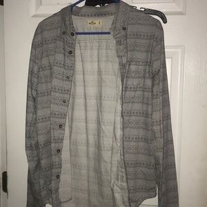 tribal print button up shirt